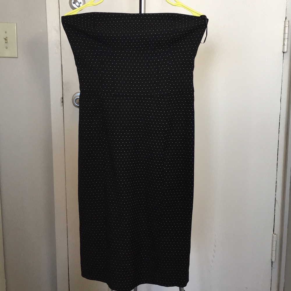 bebe polka dot halter dress